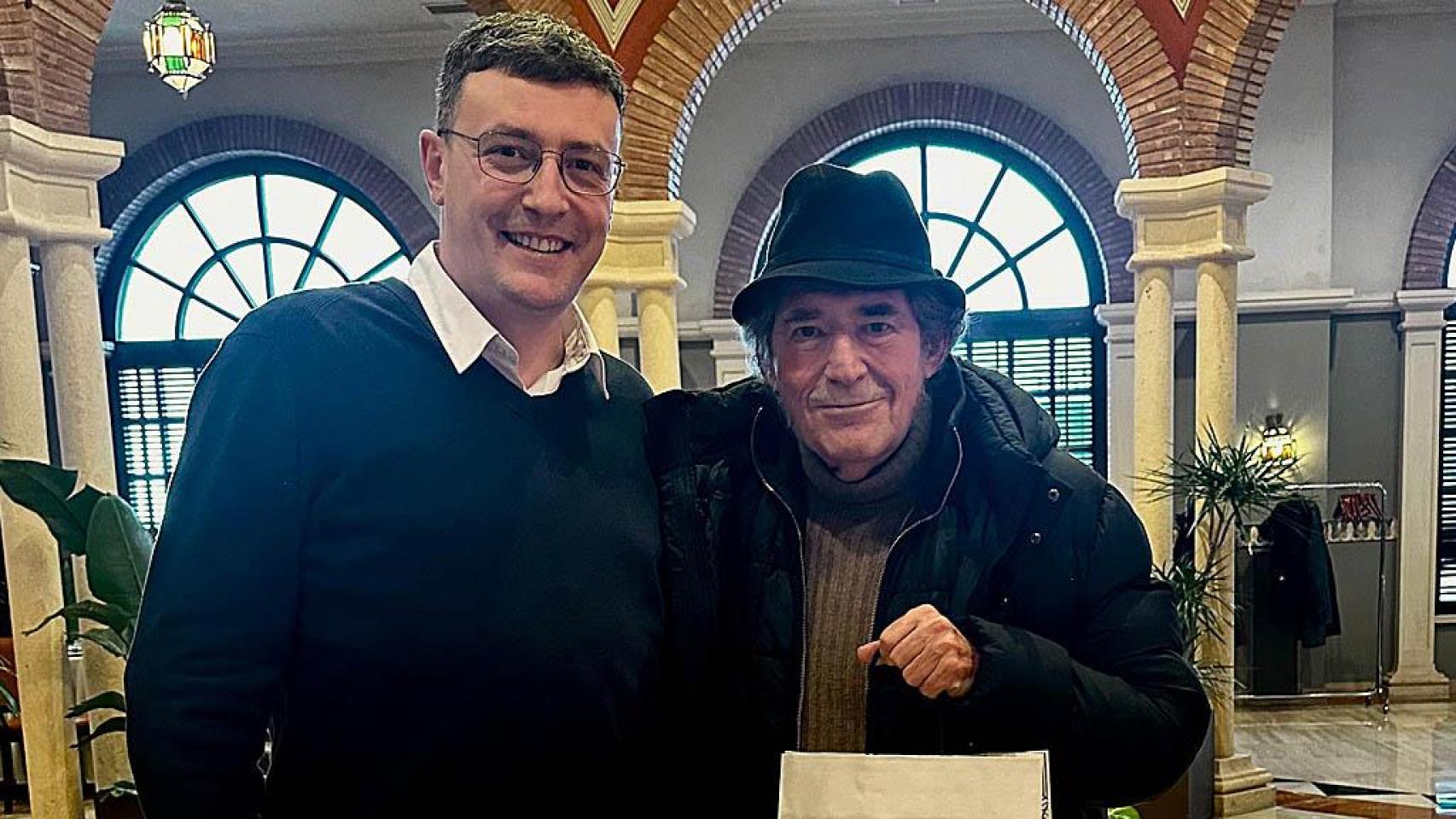 Carlos con Miguel Ríos en El Alfoz de Burgos.