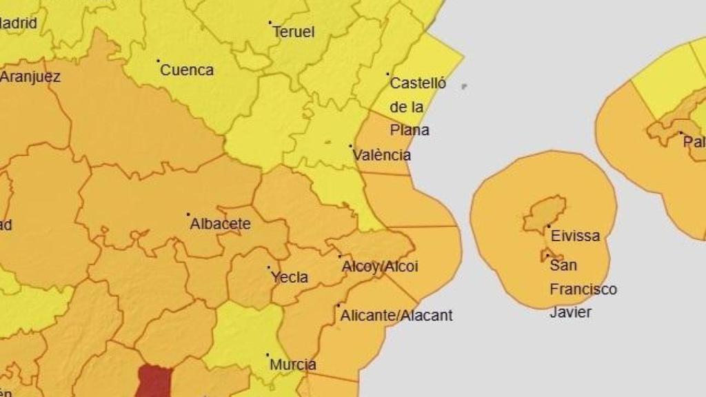 Avisos de este miércoles. Aemet