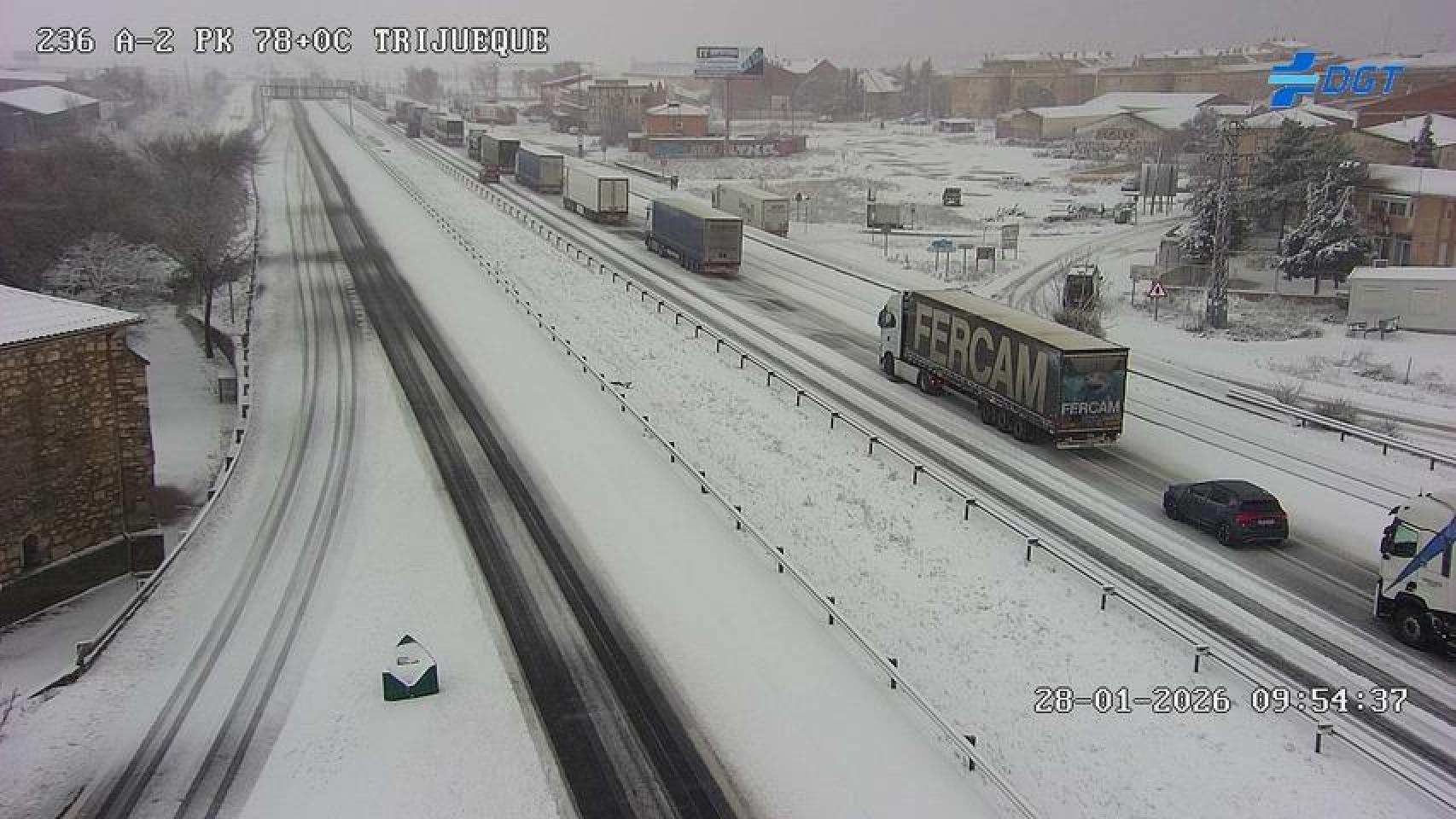 Imagen de la A-2 a la altura de Trijueque (Guadalajara).