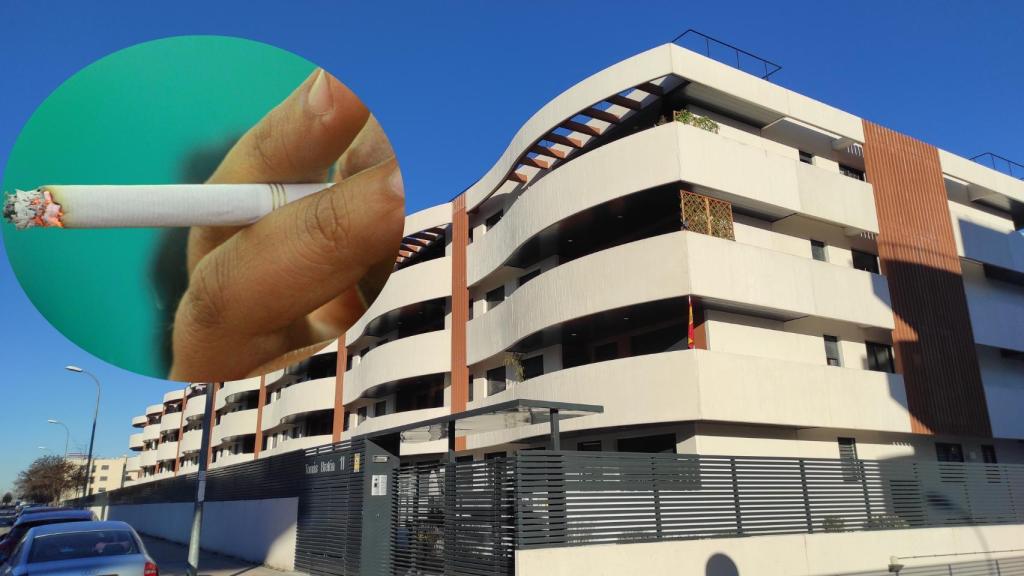 Montaje de tabaco con una comunidad de vecinos.