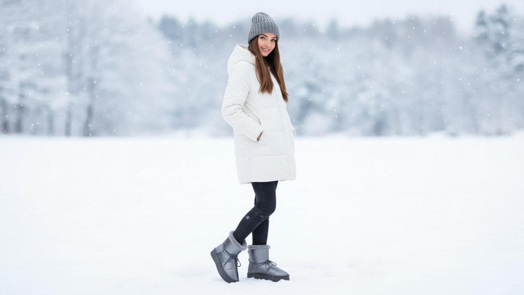 Imagen de una modelo con las botas.