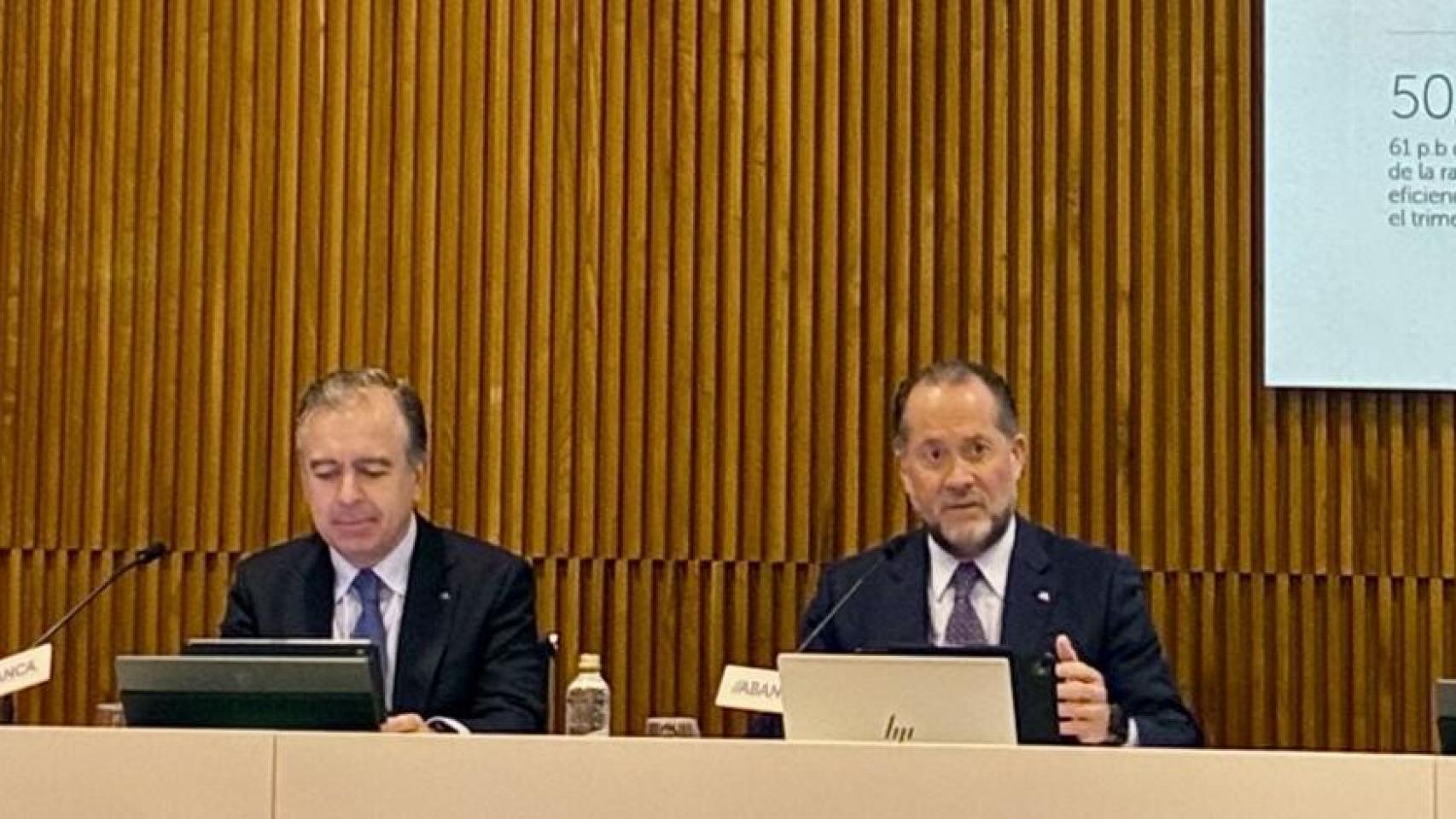 Presentación de los resultados de Abanca en 2025, este miércoles en Santiago.