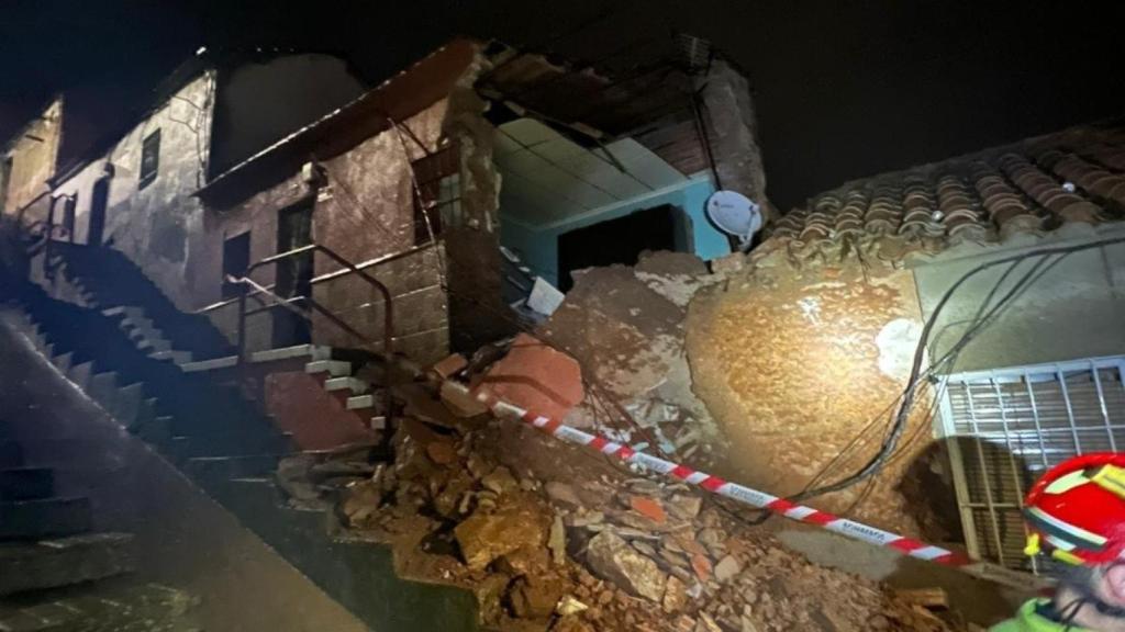 Las casas derrumbadas.