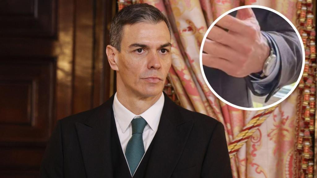 Pedro Sánchez luce un reloj de la firma suiza Longines en las redes sociales.