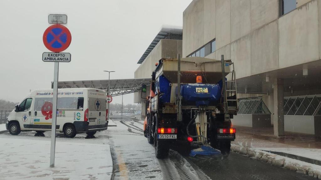 Quitanieves en Cuenca.