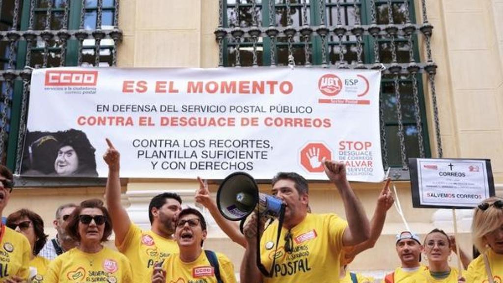 Concentración de Correos en Valladolid.