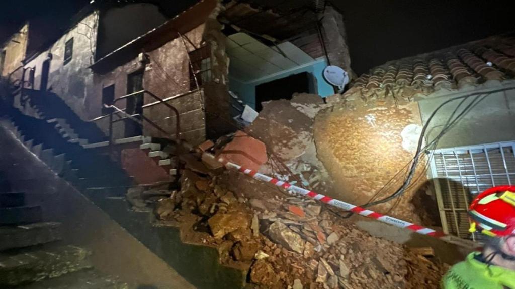 Imagen de la casa derrumbada en Puertollano.
