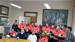 Imagen de la rueda de prensa conjunta de la oposición y bomberos.