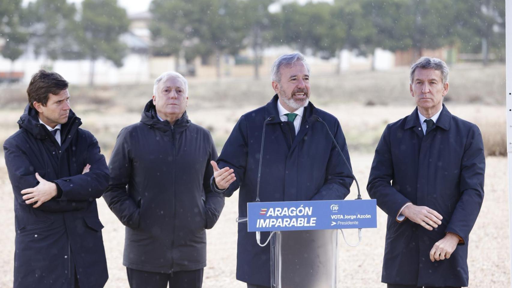 Azcón, este miércoles con Alberto Núñez Feijóo.