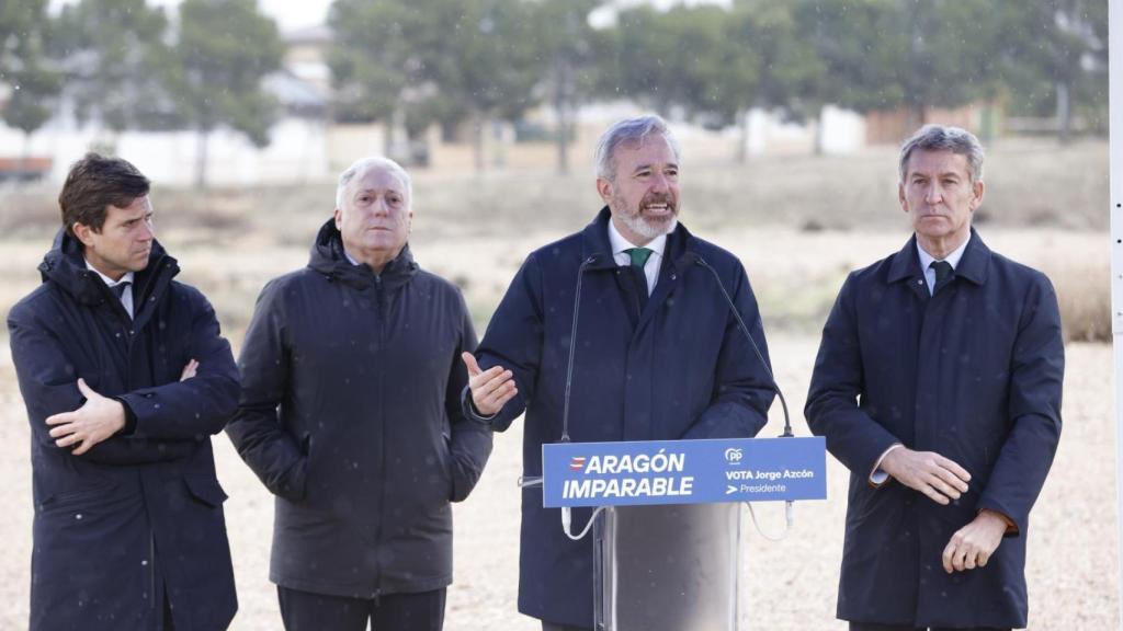 Azcón, este miércoles con Alberto Núñez Feijóo.