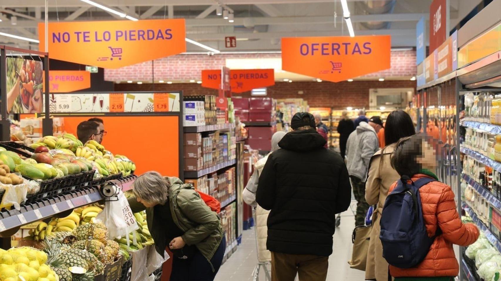Imagen del interior de un Aldi en Madrid.