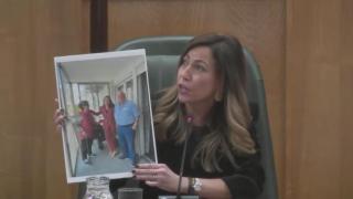 Natalia Chueca, alcaldesa de Zaragoza, este miércoles en el Pleno municipal.