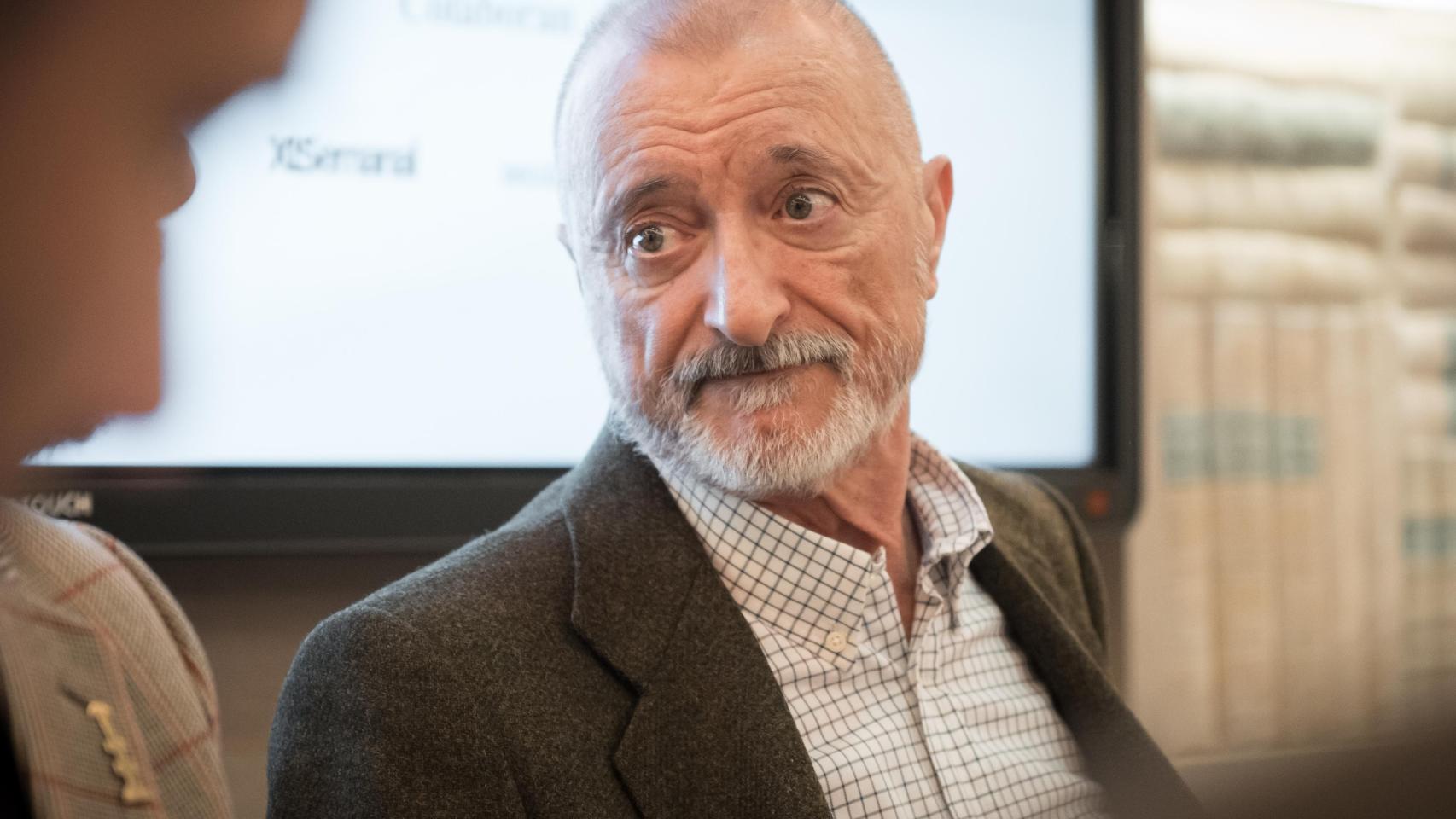 Pérez-Reverte durante el anuncio de los Premios Zenda, el pasado 11 de diciembre. Foto: Diego Radamés / Europa Press