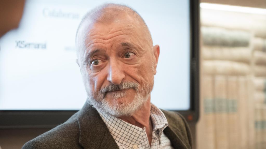 Pérez-Reverte durante el anuncio de los Premios Zenda, el pasado 11 de diciembre. Foto: Diego Radamés / Europa Press
