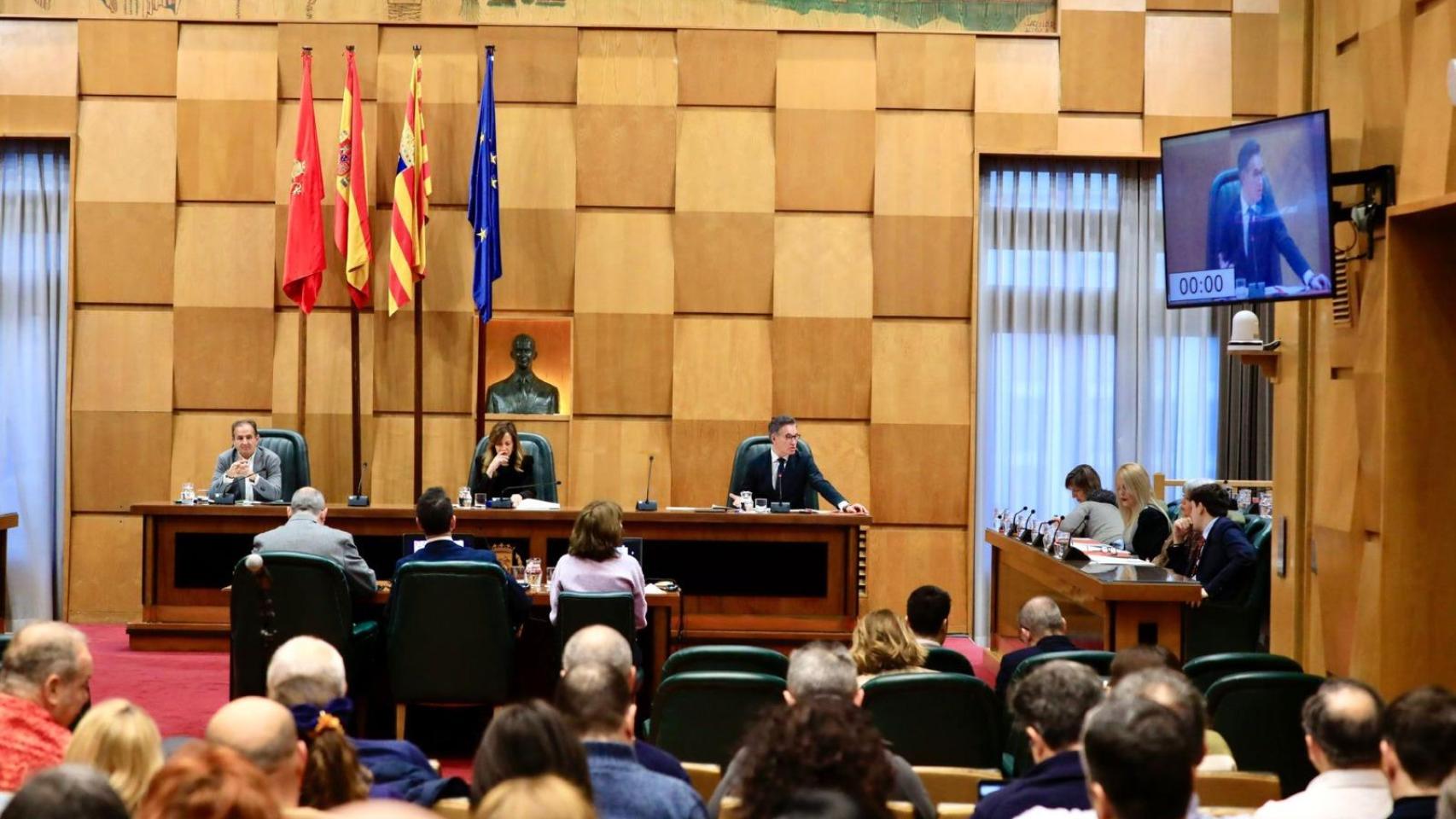 El pleno del Ayuntamiento de Zaragoza, este miércoles.