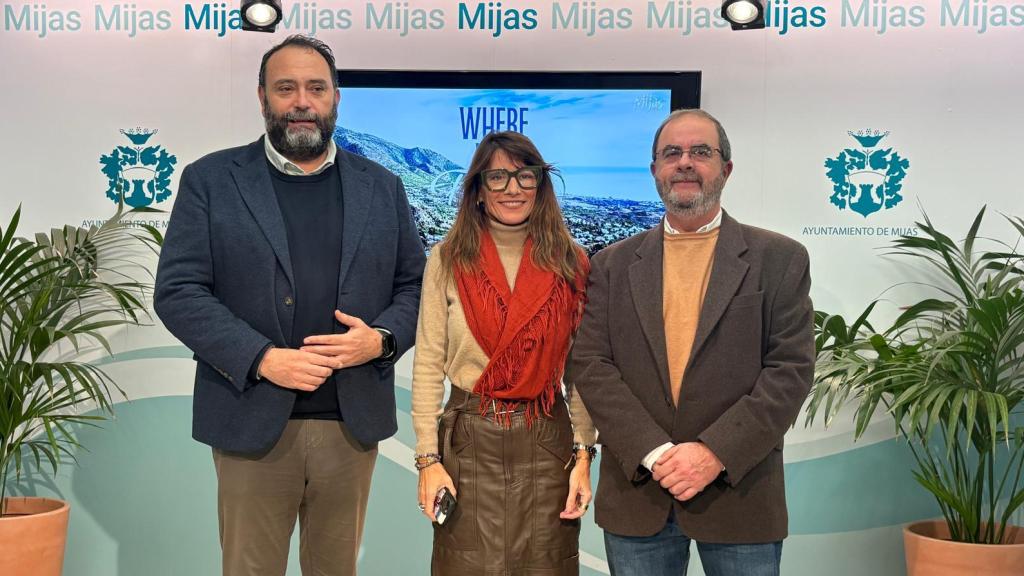 Curro Marcos, Ana Mata y Francisco Jerez en la presentación de la campaña.