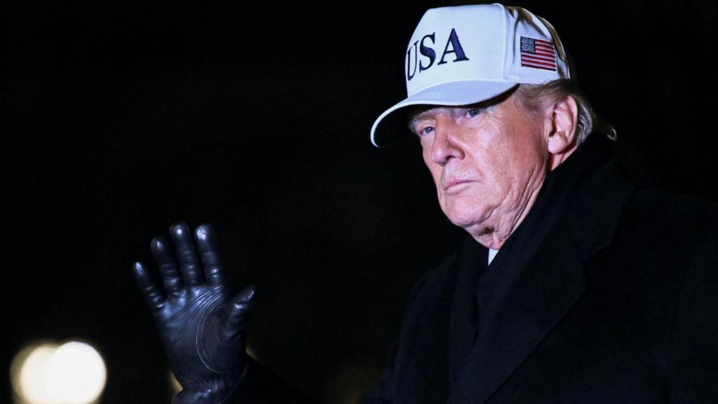 Donald Trump, a su llegada al Jardín Sur de la Casa Blanca en Washington.