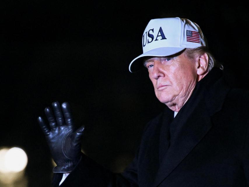 Donald Trump, a su llegada al Jardín Sur de la Casa Blanca en Washington.