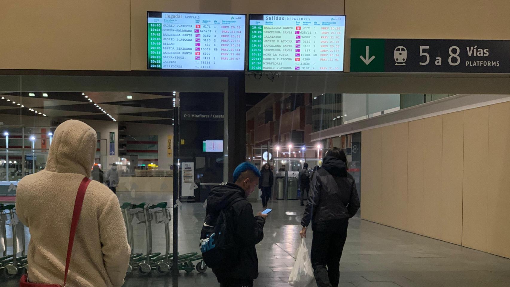 Retrasos en la estación de Delicias esta semana.