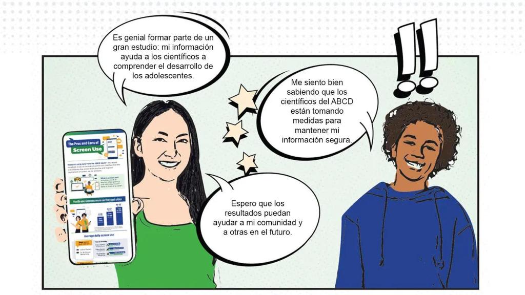 Imagen promocional del Estudio del Desarrollo Cognitivo y Cerebral del Adolescente (traducida al español).