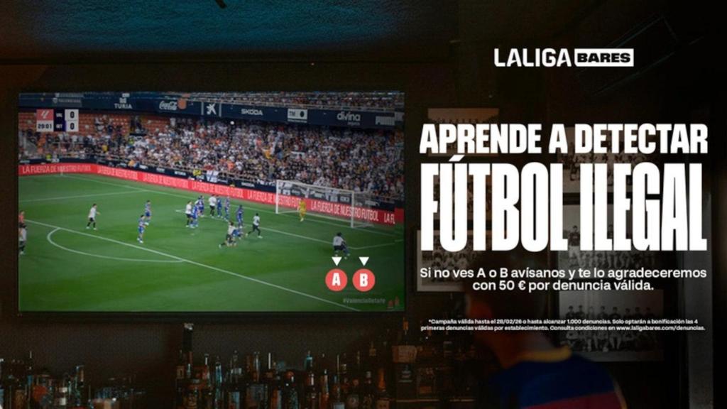 La nueva promoción de LaLiga ofrece 50 euros por denunciar bares