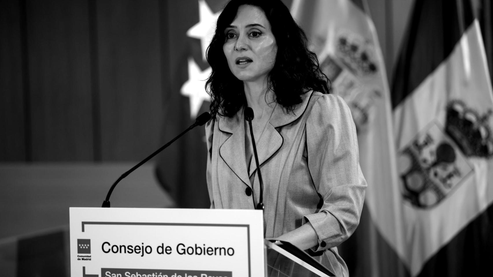 La presidenta de la Comunidad de Madrid, Isabel Díaz Ayuso