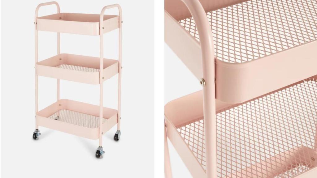 Carro de almacenamiento con 3 niveles.