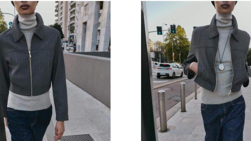 Blazer cropped espiga. Ref. 1478/352/922