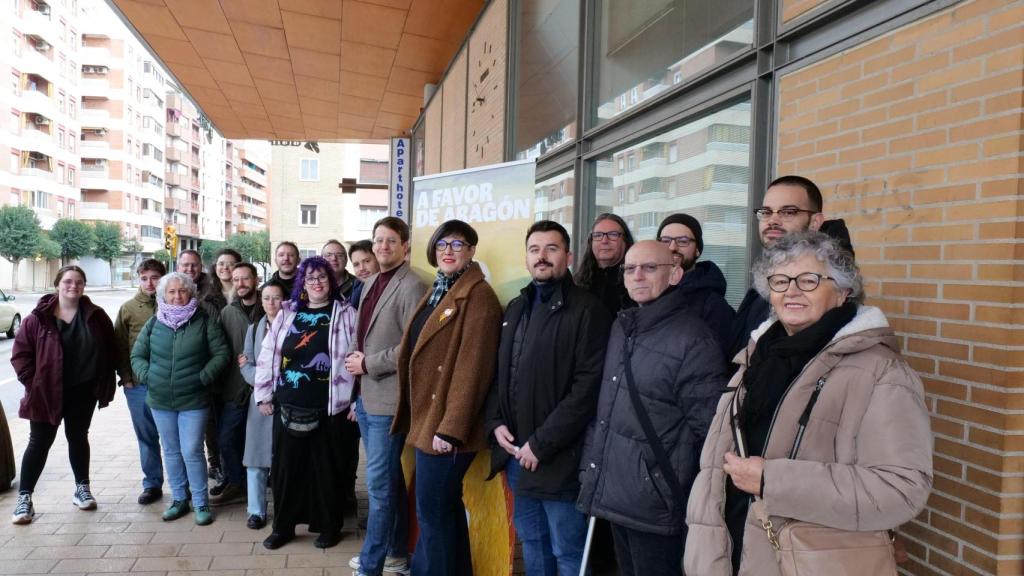 Acto de Chunta Aragonesista en Huesca reivindicando el Cercanías