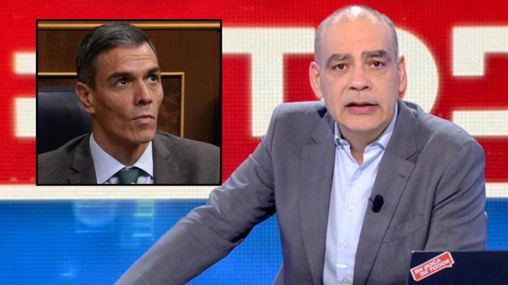 Pedro Sánchez y Nacho Abad, en un fotomontaje de BLUPER.