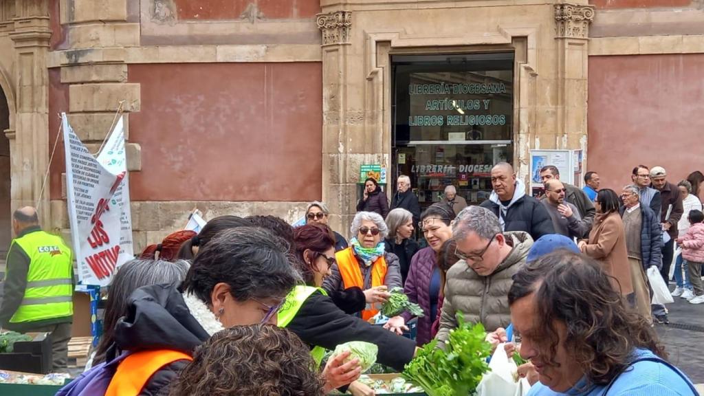 Cidadãos coletam frutas e vegetais gratuitamente