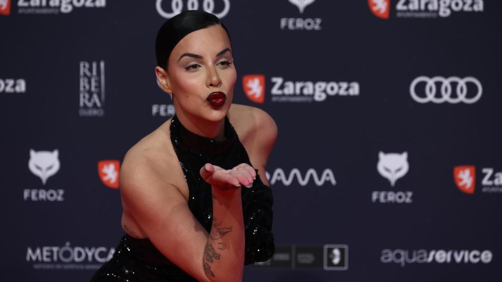Carmen Jedet, en la alfombra roja de los Feroz de 2023.