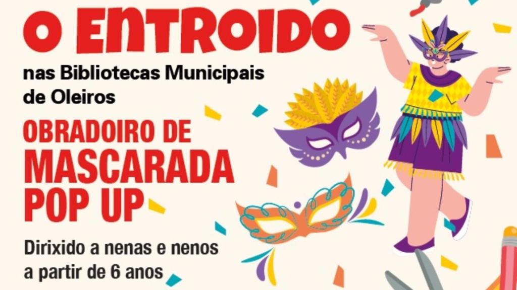 Las bibliotecas de Oleiros (A Coruña) celebran el Entroido con talleres de máscaras pop up para niños