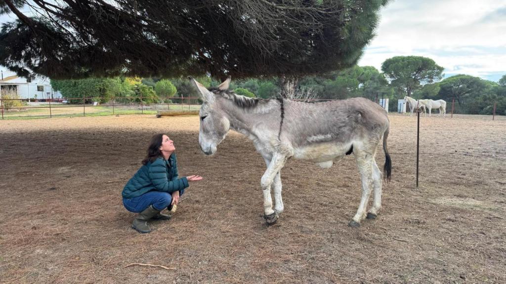 Amparo Barón con Gabi.