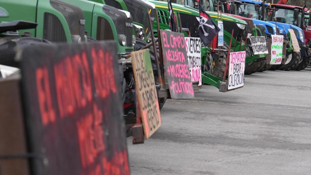 Tractorada en Bilbao.