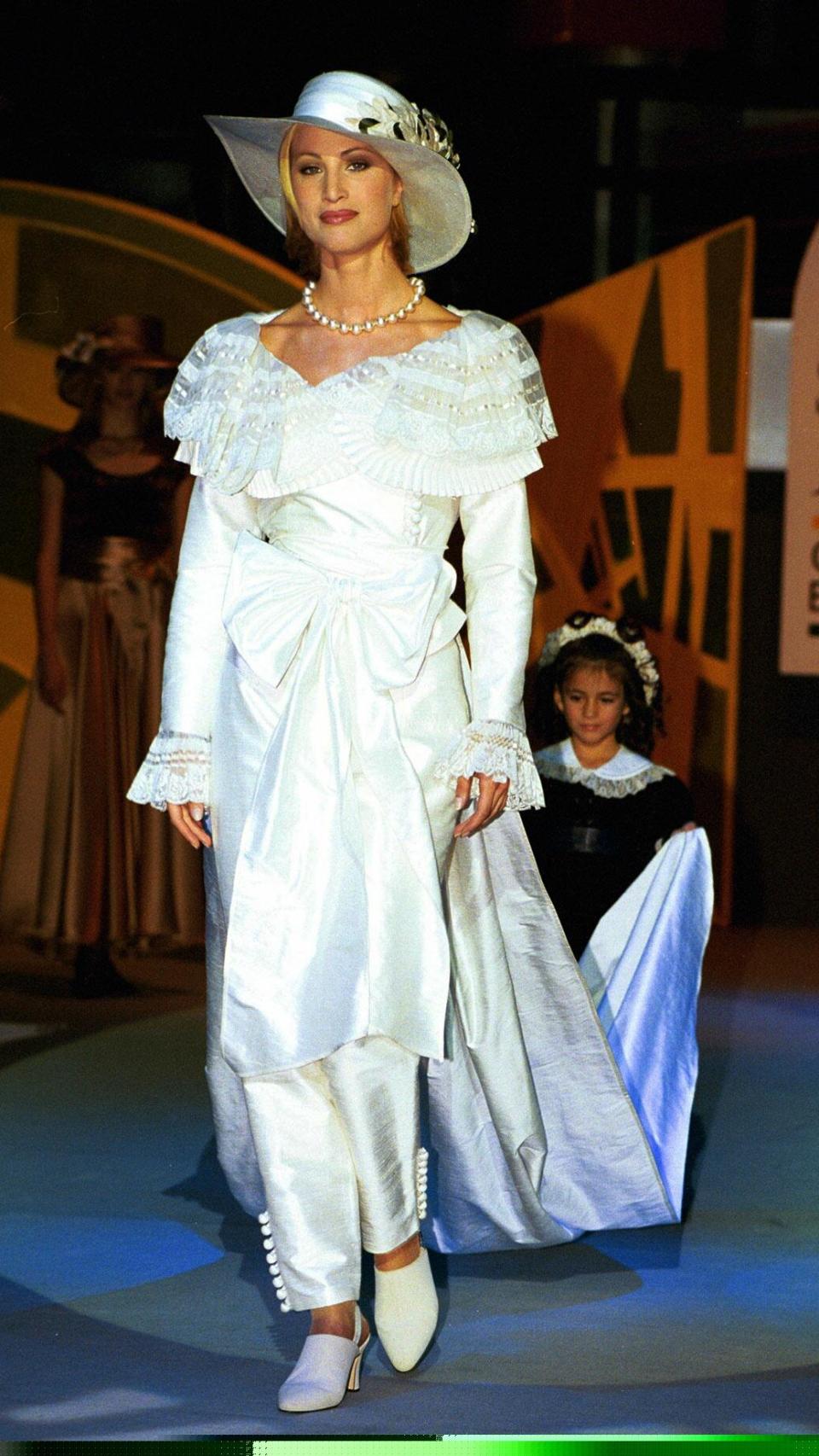Eva Sannum, en un desfile celebrado en Madrid, en 1997.