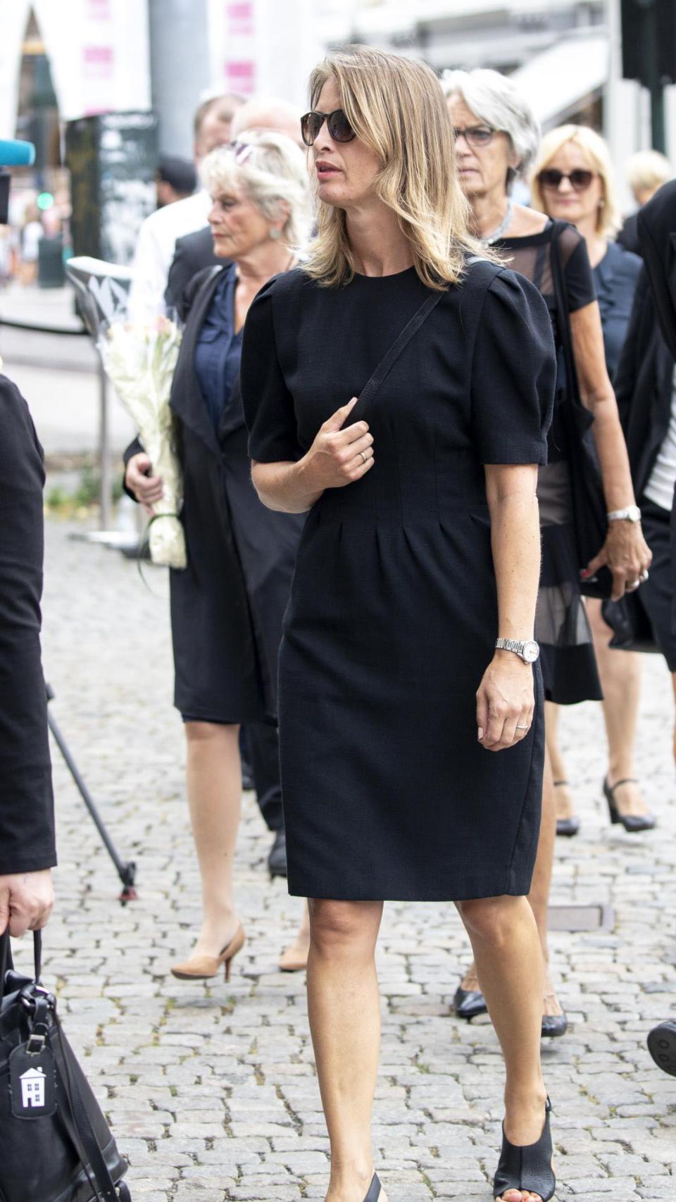 Eva Sannum, en el funeral del político noruego Thorvald Stoltenberg, en agosto de 2018.