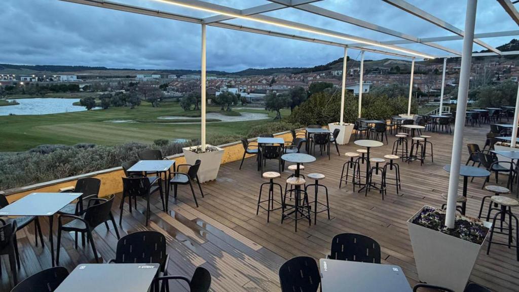 La terraza del precioso lugar.