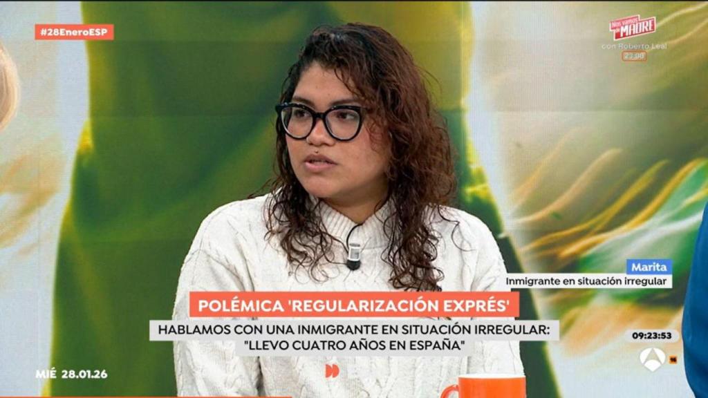 Marita, peruana en España en 'Espejo Público.