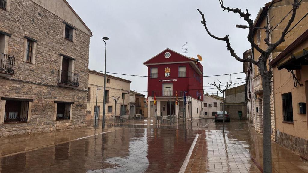 Fachada del ayuntamiento de La Zaida, municipio de poco más de 400 habitantes situado a unos 50 minutos de Zaragoza.
