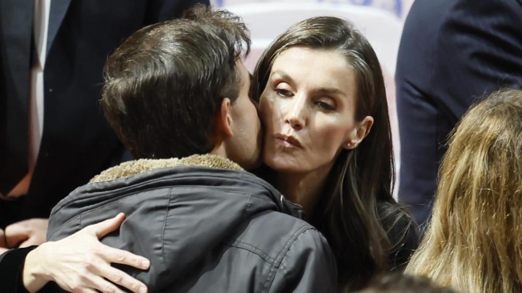 La Reina, durante el funeral.