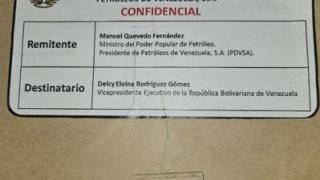 El sobre mencionado por el fiscal.