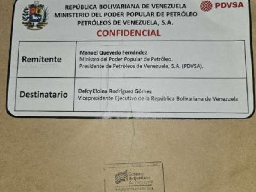 El sobre mencionado por el fiscal.