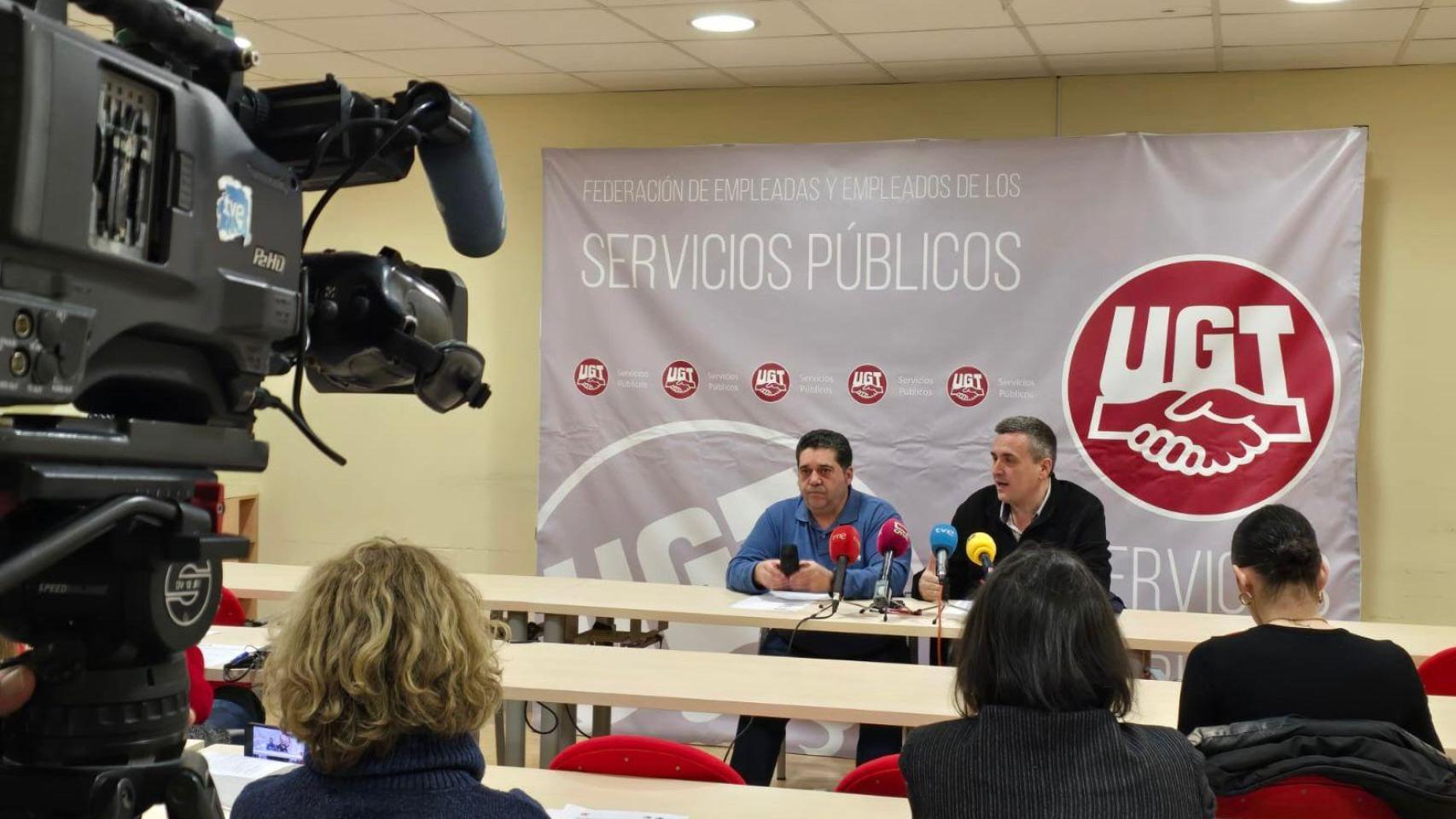 Imagen de la rueda de prensa de UGT.
