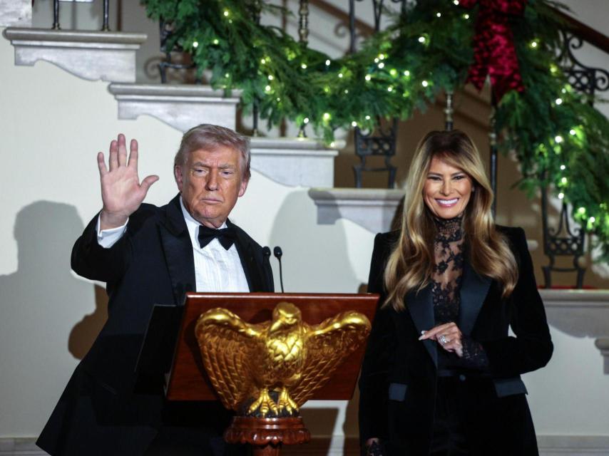 El matrimonio Trump, la pasada Navidad.
