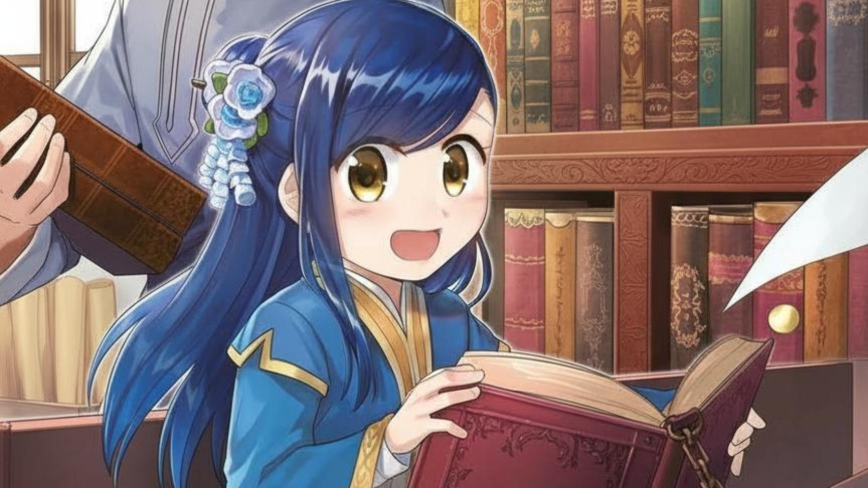 Detalle de la ilustración de Suzuka para la portada de 'El ratón de biblioteca. Temporada 2' (Kitsune Manga)