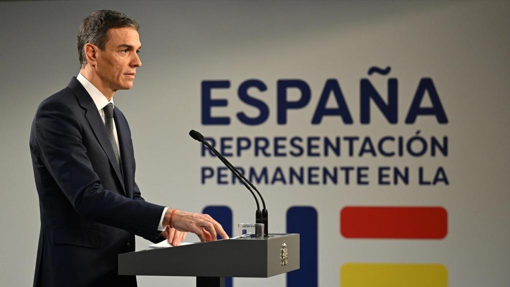 El presidente del Gobierno, Pedro Sánchez, en rueda de prensa el pasado 23 de enero.