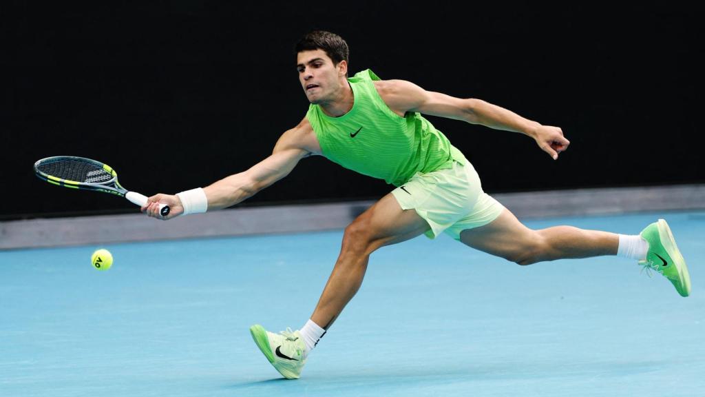 Carlos Alcaraz, en el partido ante Zverev.