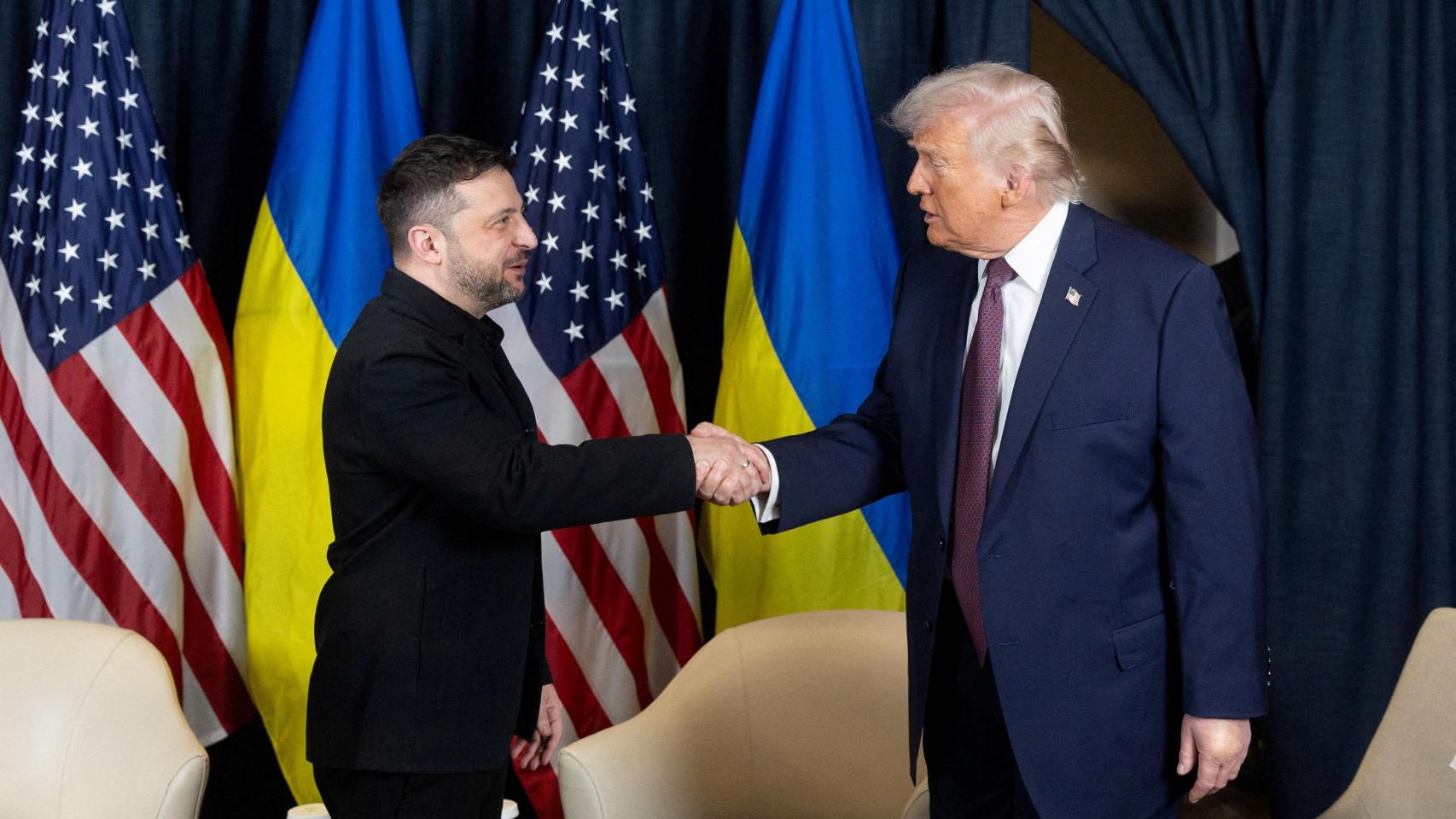 Volodímir Zelenski y Donald Trump durante su encuentro en el Foro de Davos.