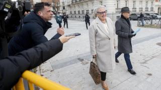 La investigada Carmen Pano a su llegada a la Audiencia Nacional.